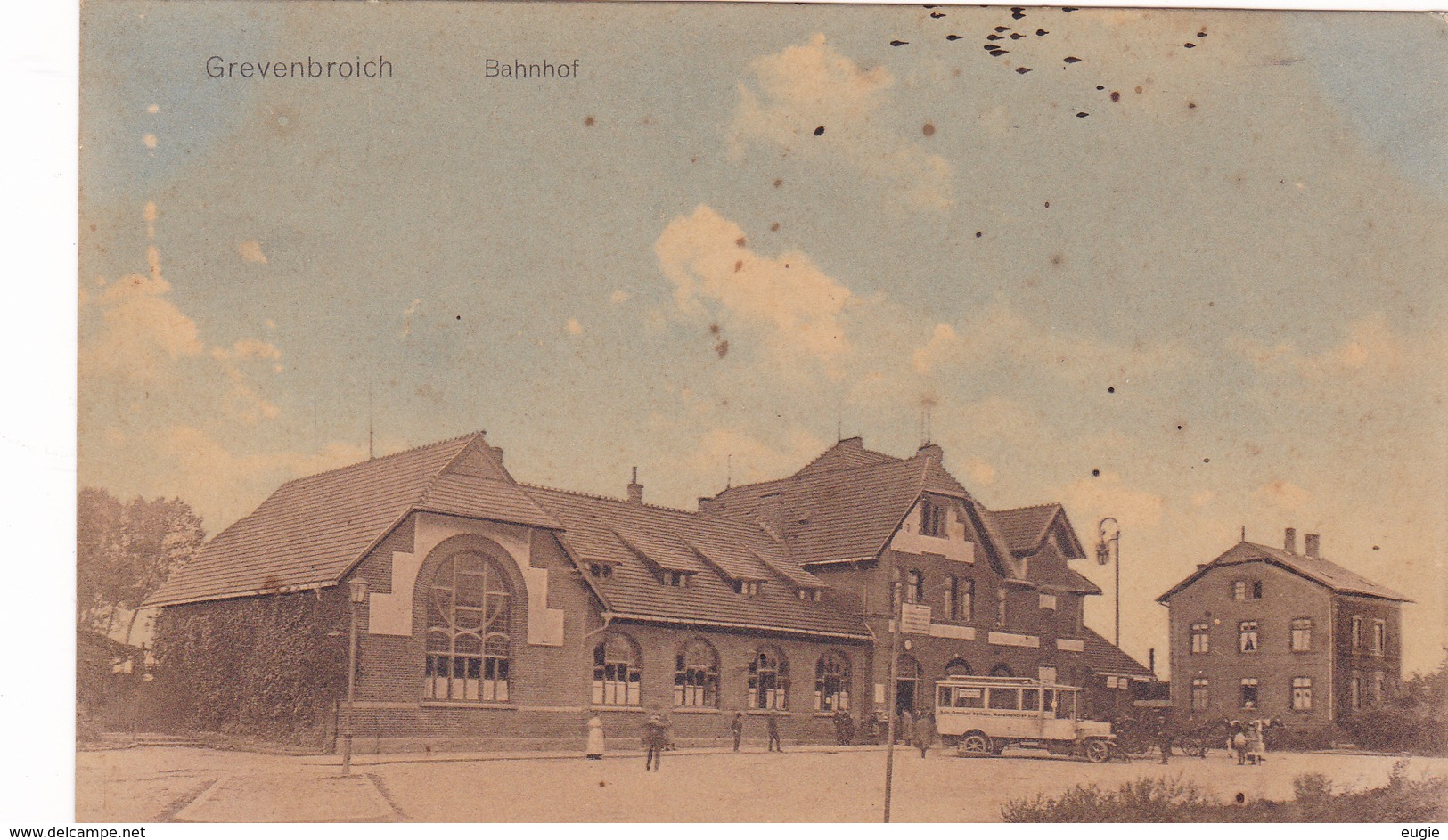 942/ Grevenbroich, Bahnhof, Oude Bus, Mensen - Grevenbroich