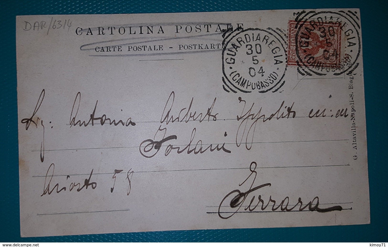 Cartolina Guardiaregia - Uscita Della Processione Di S. Nicola Il 9 Maggio. Viaggiata 1904 - Campobasso
