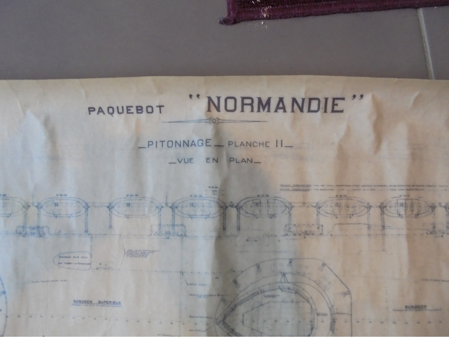 Plan Du Paquebot Le Normandie - Autres Plans