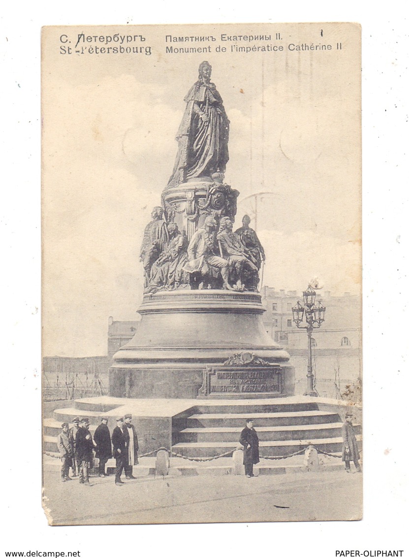 RU 190000 SANKT PETERSBURG, Denkmal Katharina Der Grossen, 1907, Kl. Eckmangel - Russland