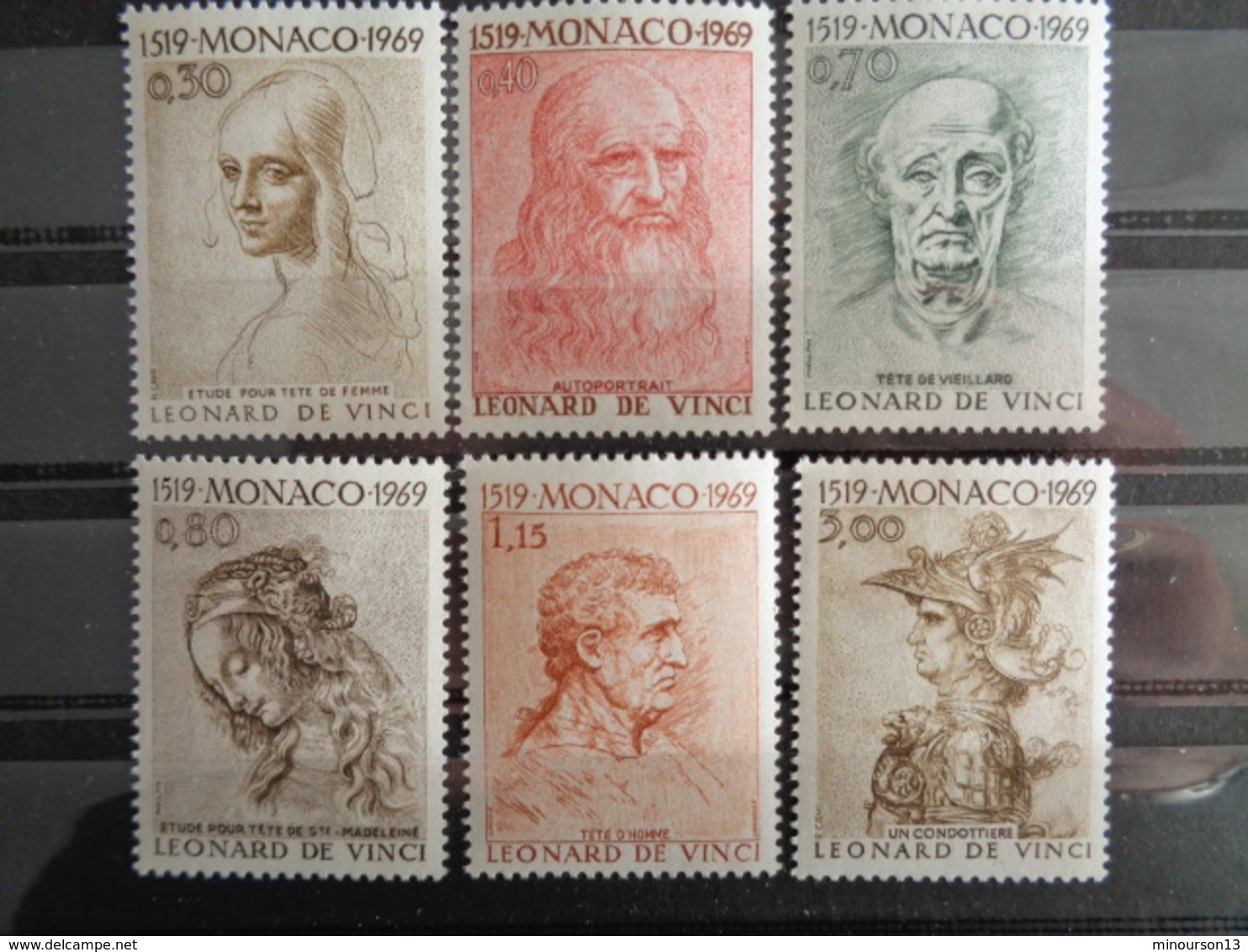 MONACO 1969 Y&T N° 799 à 804 ** - 450e ANNIV. DE LA MORT DE LEONARD DE VINCI - Unused Stamps