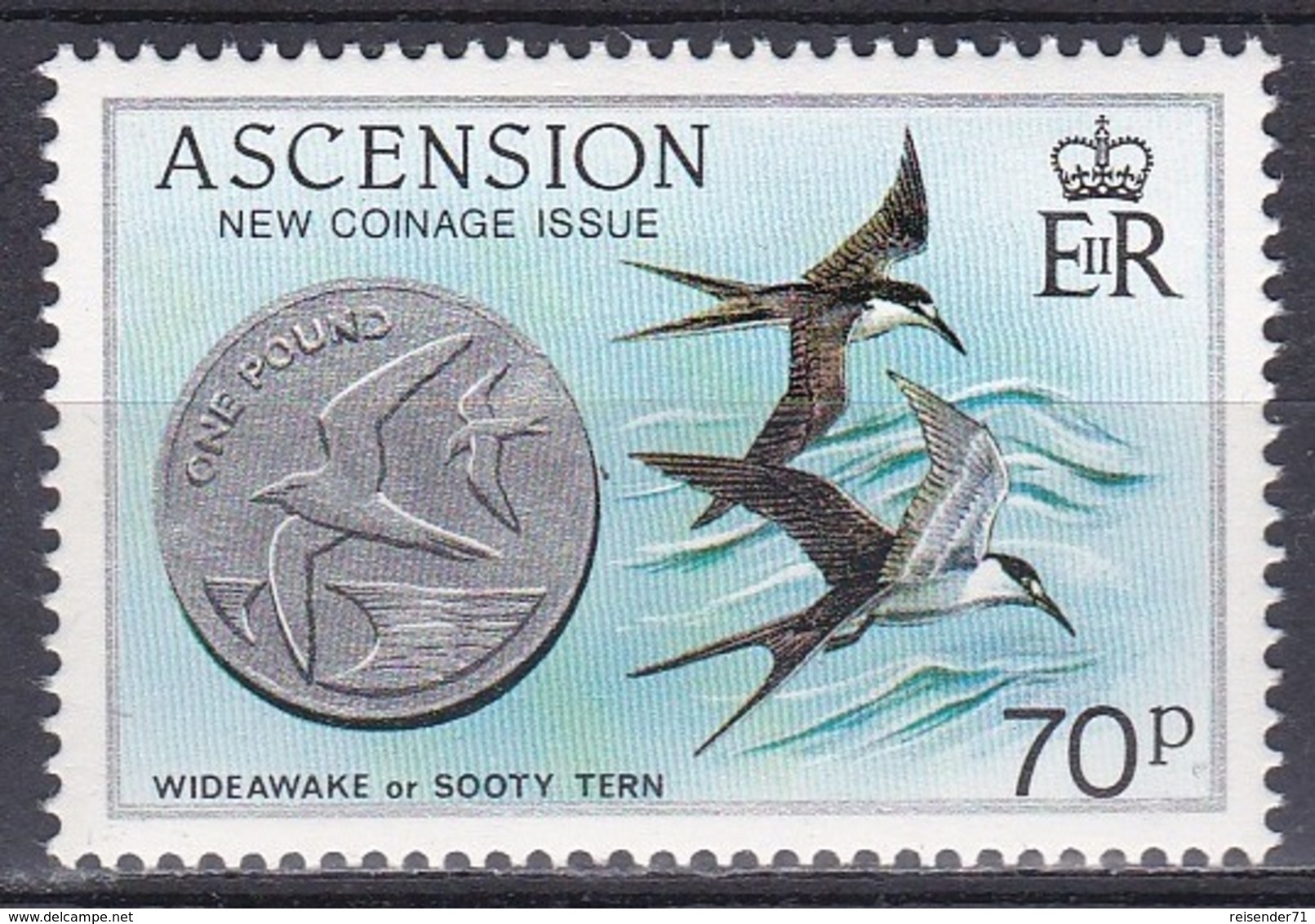 Ascension 1984 Tiere Fauna Animals Vögel Birds Oiseaux Aves Uccelli Seeschwaöben Münzen Coins, Mi. 367 ** - Ascension