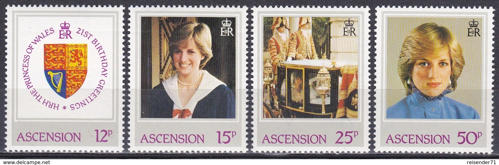 Ascension 1982 Geschichte Persönlichkeiten Königshäuser Royals Geburtstag Prinzessin Diana, Mi. 322-5 ** - Ascensión