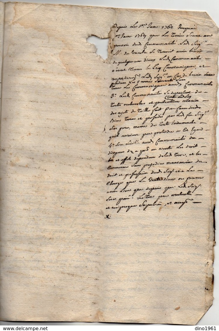 VP14.166 - Haute - Savoie - Ancien Historique Du Fief De TANINGES - Manuscrits