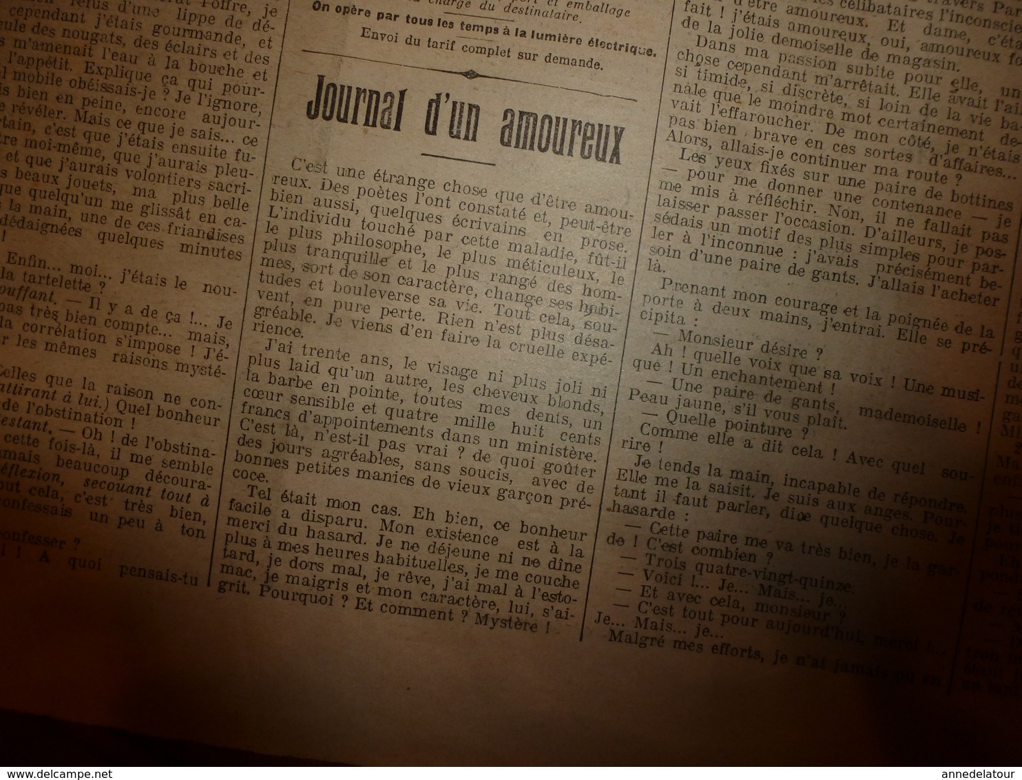1908 LE PETIT JOURNAL:Supplice marocain à Marakech; Celestin Branchu le gréviste de Commercy;Journal d'un amoureux;etc