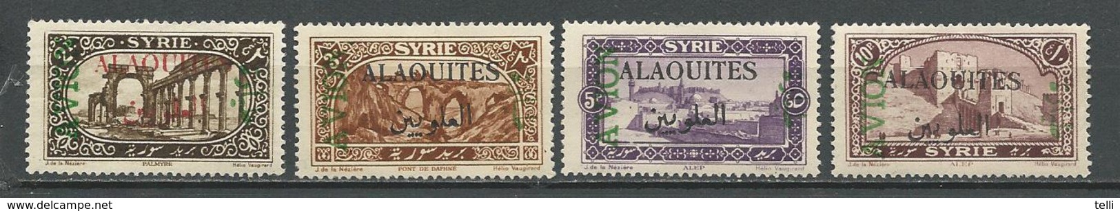 ALAOUITES Scott C5-C8 Yvert PA5-PA8 (4) * Cote 32,00 $ 1925 - Unused Stamps