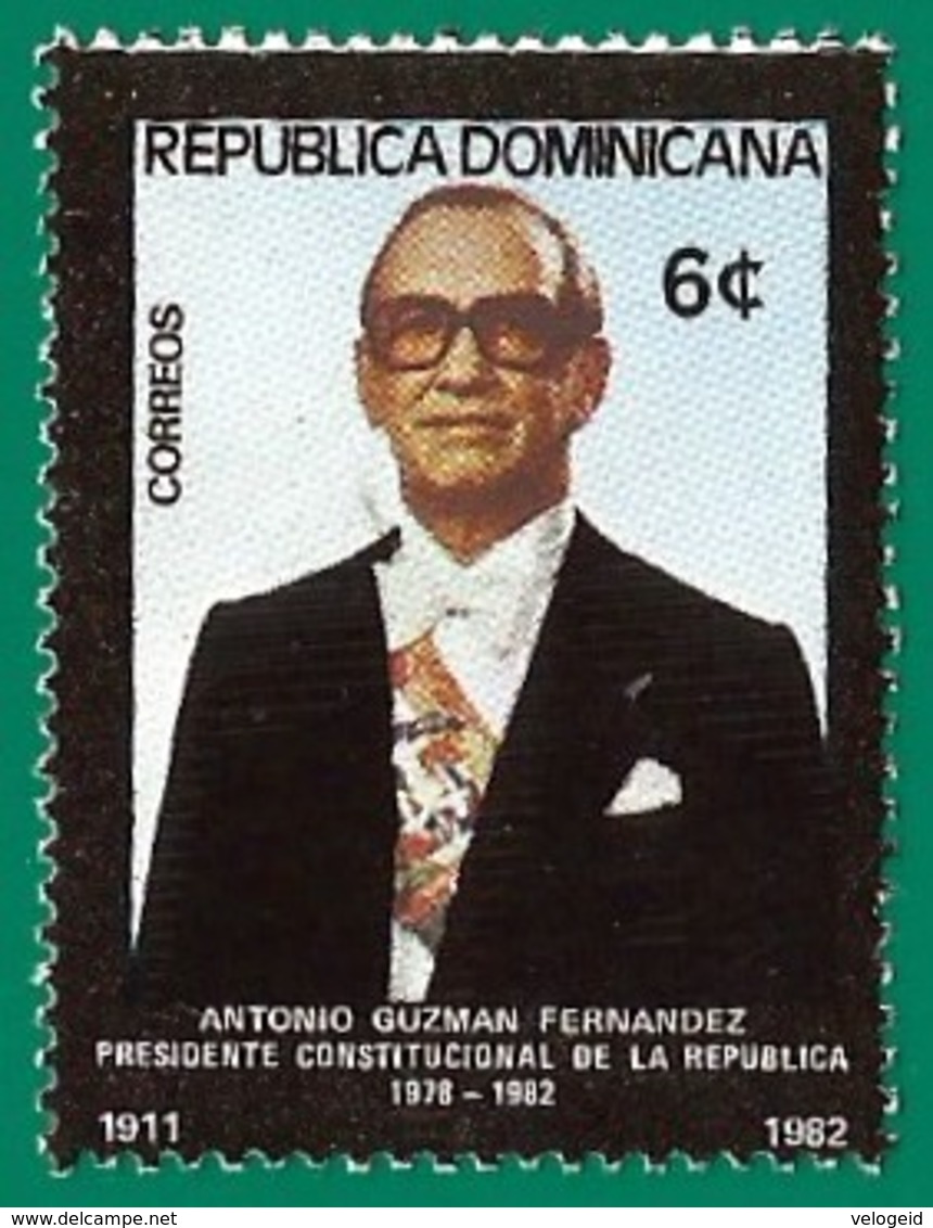 Rep. Dominicana. Dominican Republic. 1982. Scott # 865. Pres. Antonio Guzman Fernandez - República Dominicana