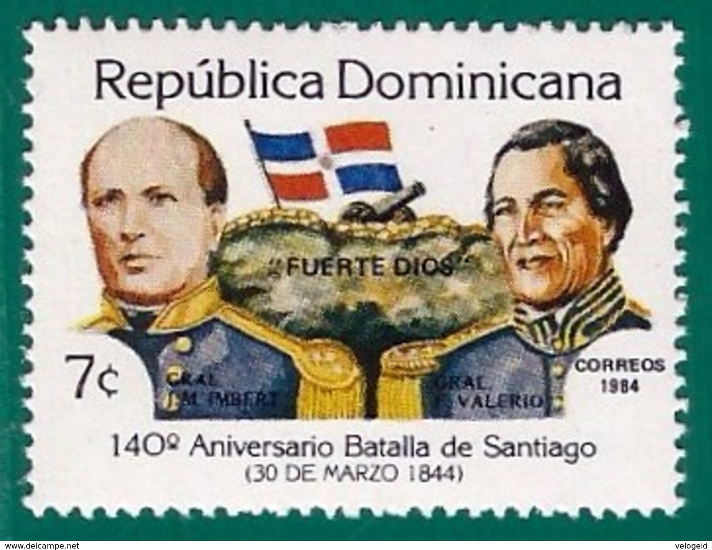 Rep. Dominicana. Dominican Republic. 1984. Scott # 902. Batalla De Santiago - República Dominicana