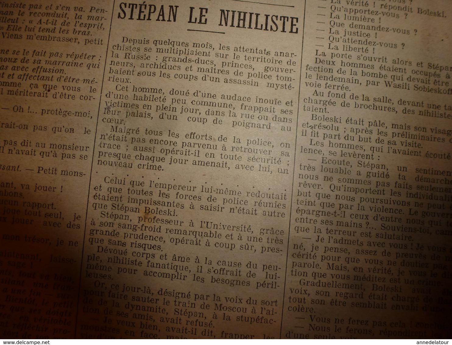 1908 LE PETIT JOURNAL:Horrible accident à Ham-Haute,Thionville;Congrès aléniste,Dijon;Stépan le nihiliste;Belle-Île;etc