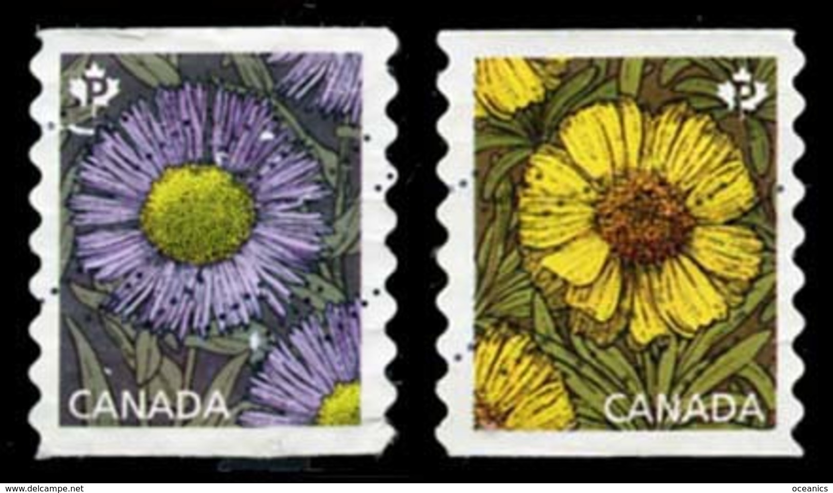 Canada (Scott No.2977-78 - DAISIES) (o) Coil - Oblitérés