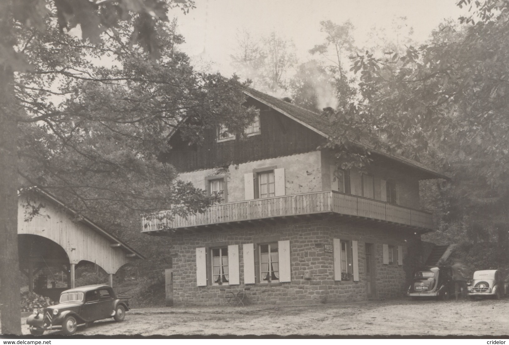 57 -PHILIPPSBOURG - ETANG DE HANAU - CAFE RESTAURANT BELLEVUE - AUTOMOBILES DONT CITROËN TRACTION ET COUPE  - VOIR ZOOM - Altri & Non Classificati