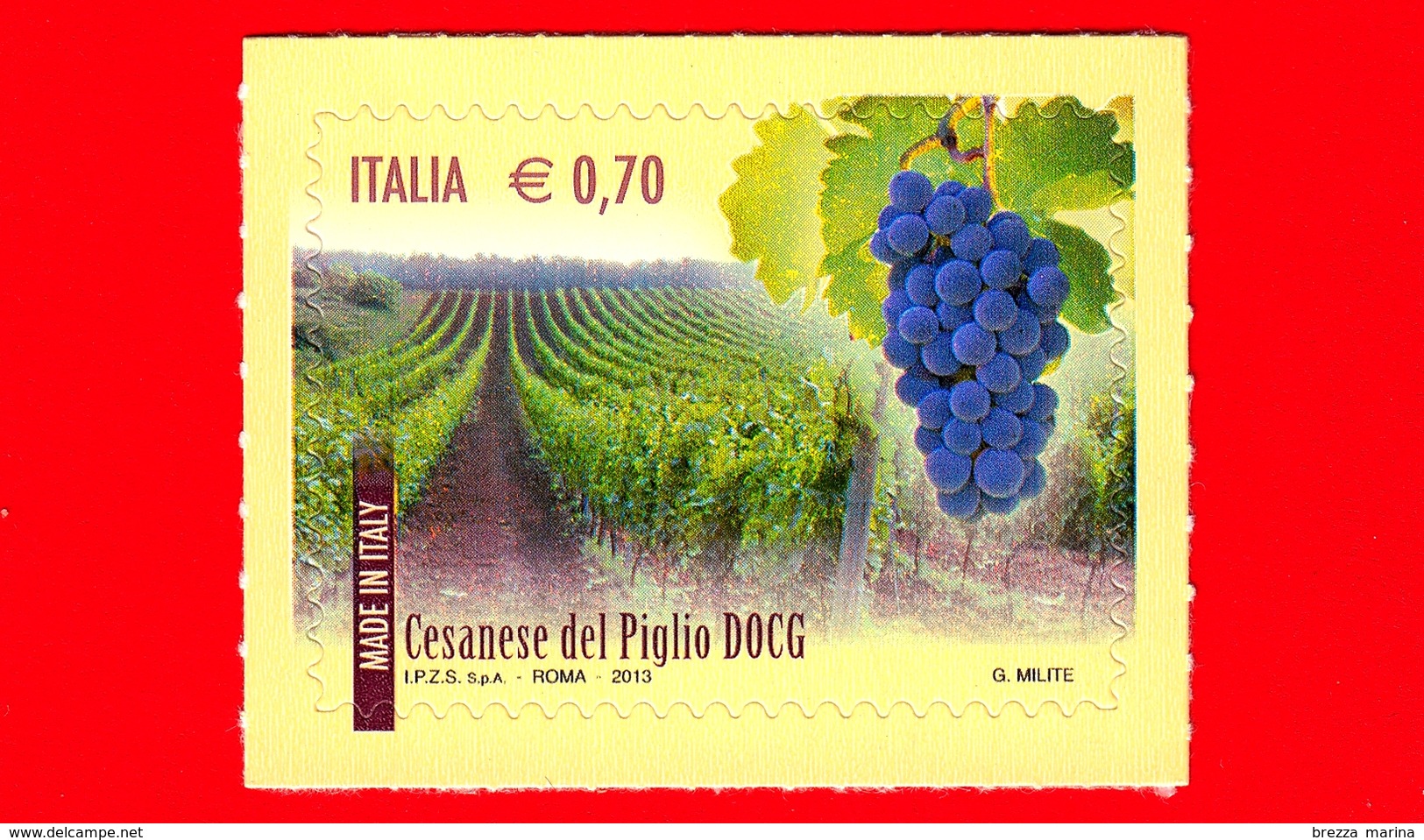 Nuovo - MNH - ITALIA - 2013 - Made In Italy: Vini DOCG - 0,70 - Cesanese Del Piglio (FR) - Lazio - 2011-20:  Nuovi