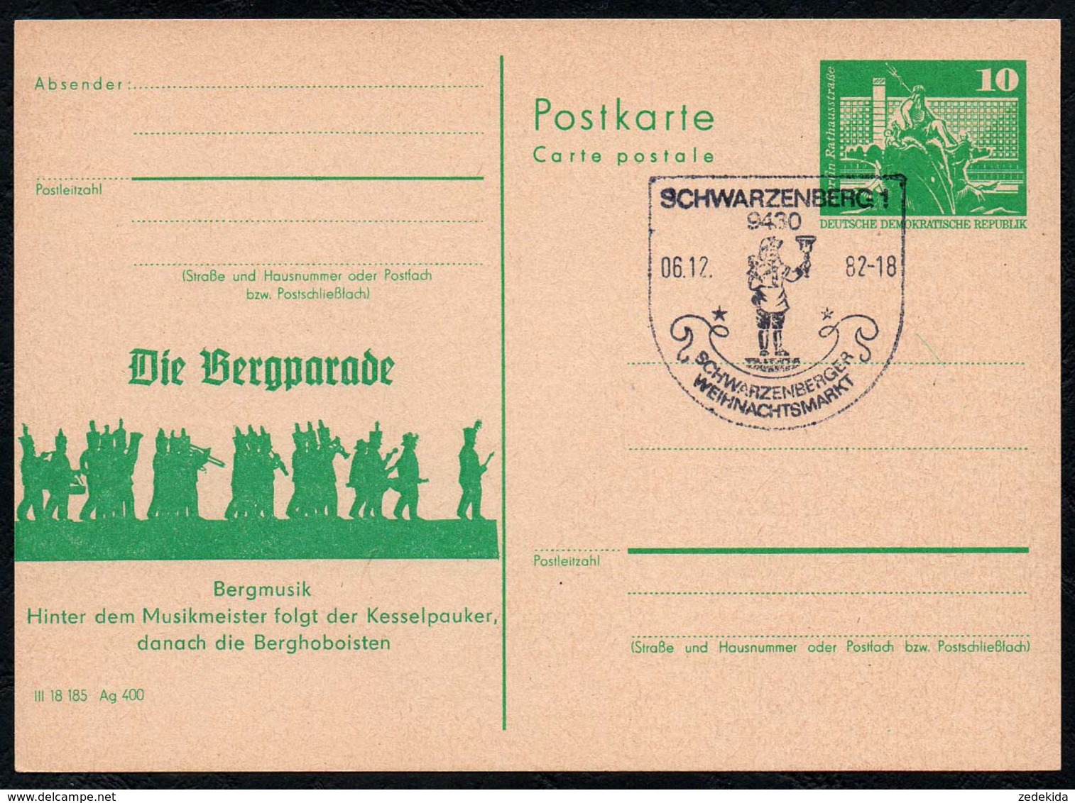 C1550 - Schwarzenberg - Privatpost Sonderstempel Die Bergparade - Cartoline Private - Nuovi