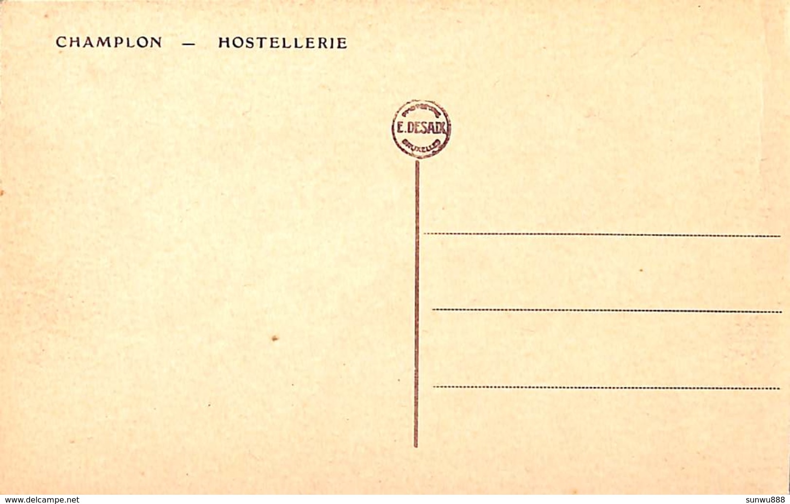 Champlon - Hostellerie (façade, Edit. Desaix) - Tenneville