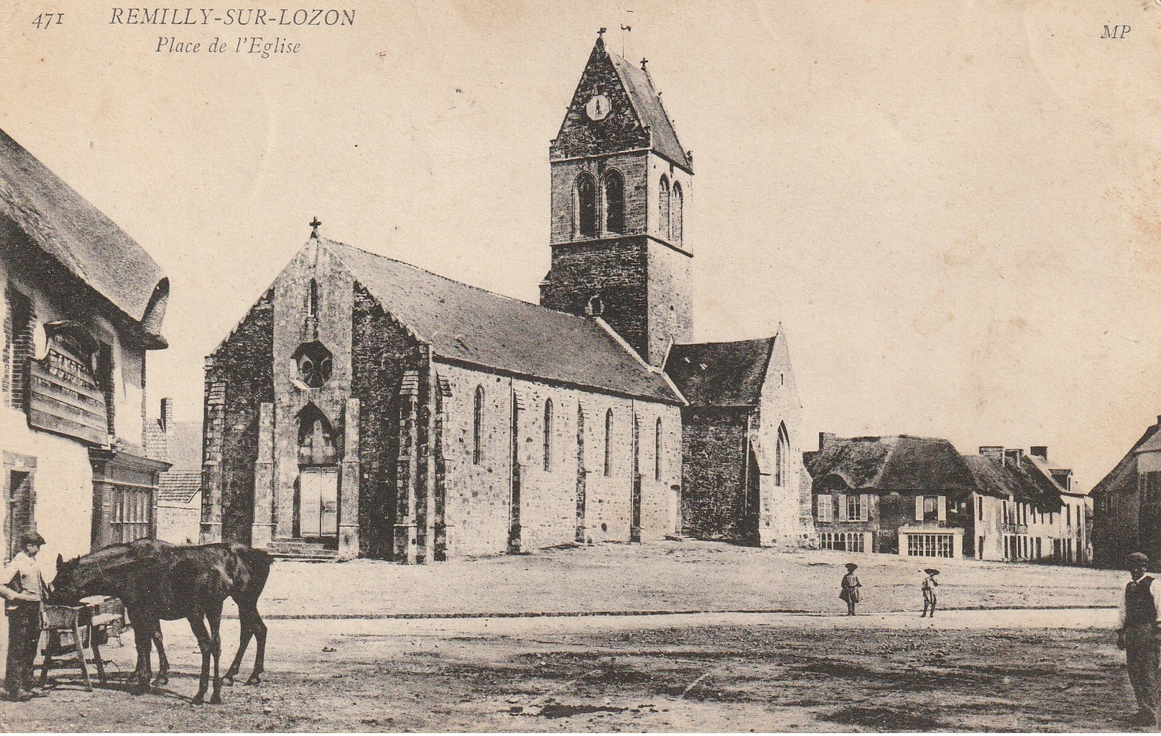 + 50 CPA Rémilly Sur Lozon - Place De L'église + - Saint Lo