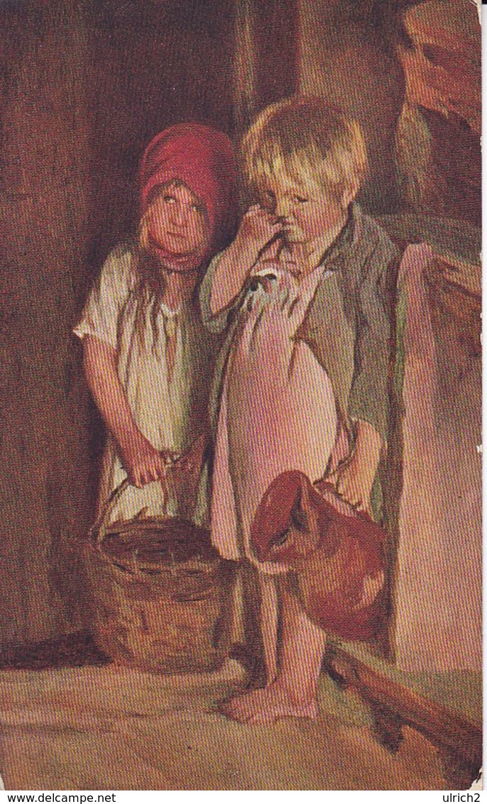 AK C. Lemoch - In Verlegenheit - Embarrassés - Kleine Kinder - Enfants - Russische Meister - 1915 (38567) - Paintings