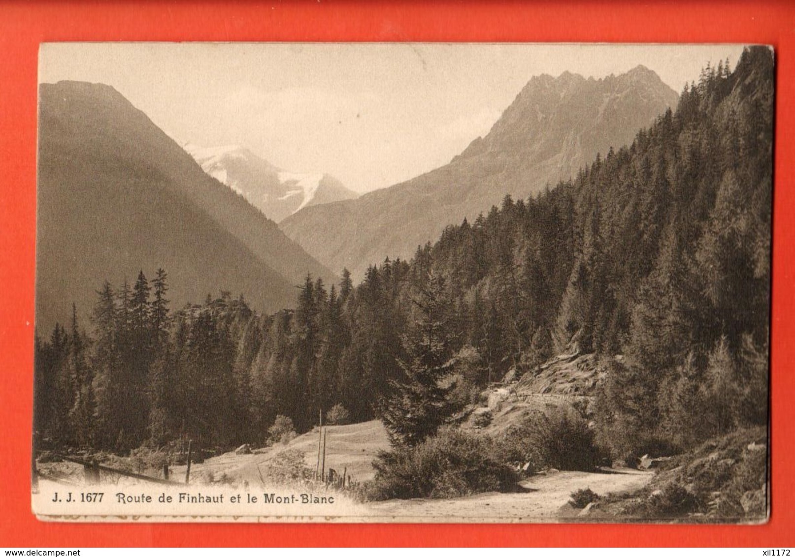 VAJ-40  Route De Finhaut Et Mont-Blanc, Panorama. .  Circulé   Jullien 1677 - Finhaut