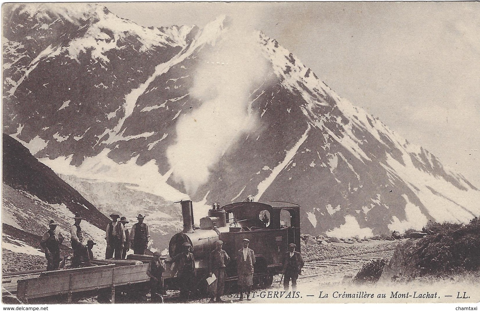 74 SAINT GERVAIS LE FAYET TRAMWAY DU MONT BLANC TRAIN D OUVRIER A LA STATION DU MONT LACHAT  ED LEVY - Saint-Gervais-les-Bains