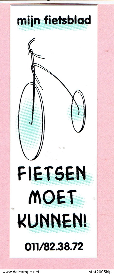 Sticker - Mijn Fietsblad - FIETSEN MOET KUNNEN - Autocollants