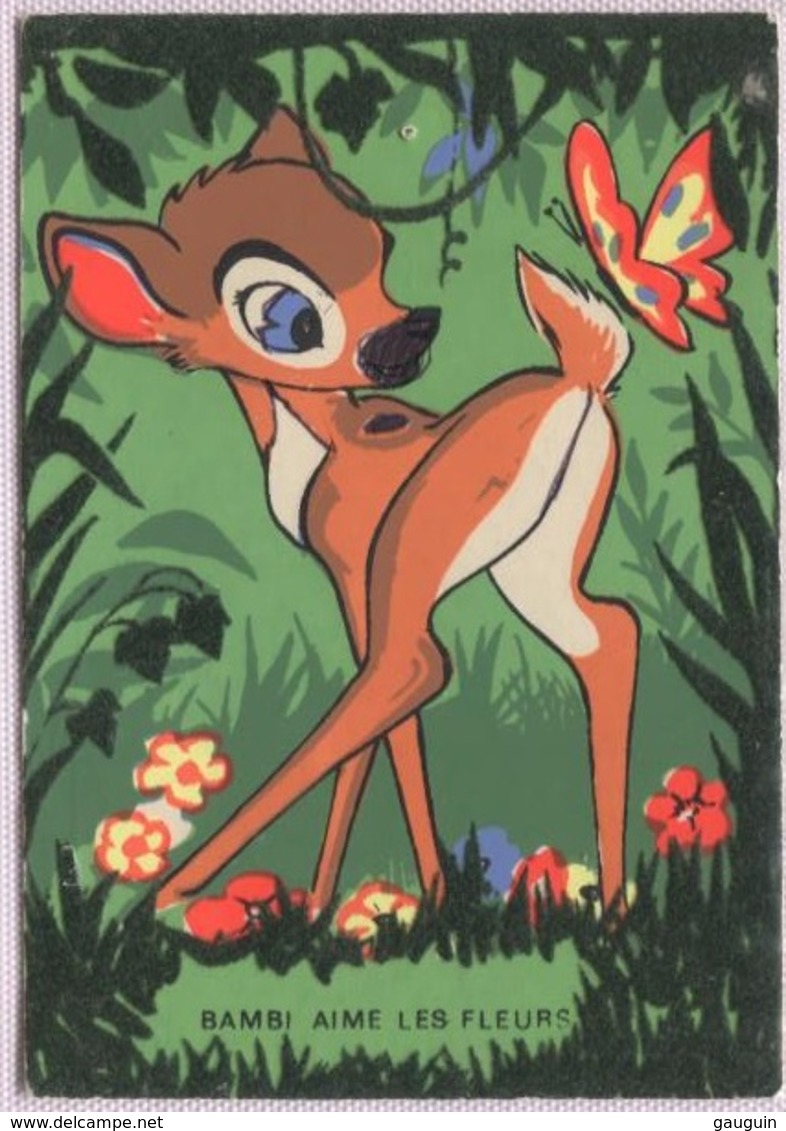 CPM - WALT DISNEY - BAMBI - Carte En Feutre - Edition Carrère - Autres & Non Classés