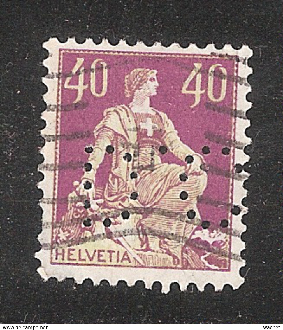 Perfin/perforé/lochung Switzerland No 102  1908-1933 - Hélvetie Assise Avec épée D.C  Danzas & Cie - Perforés