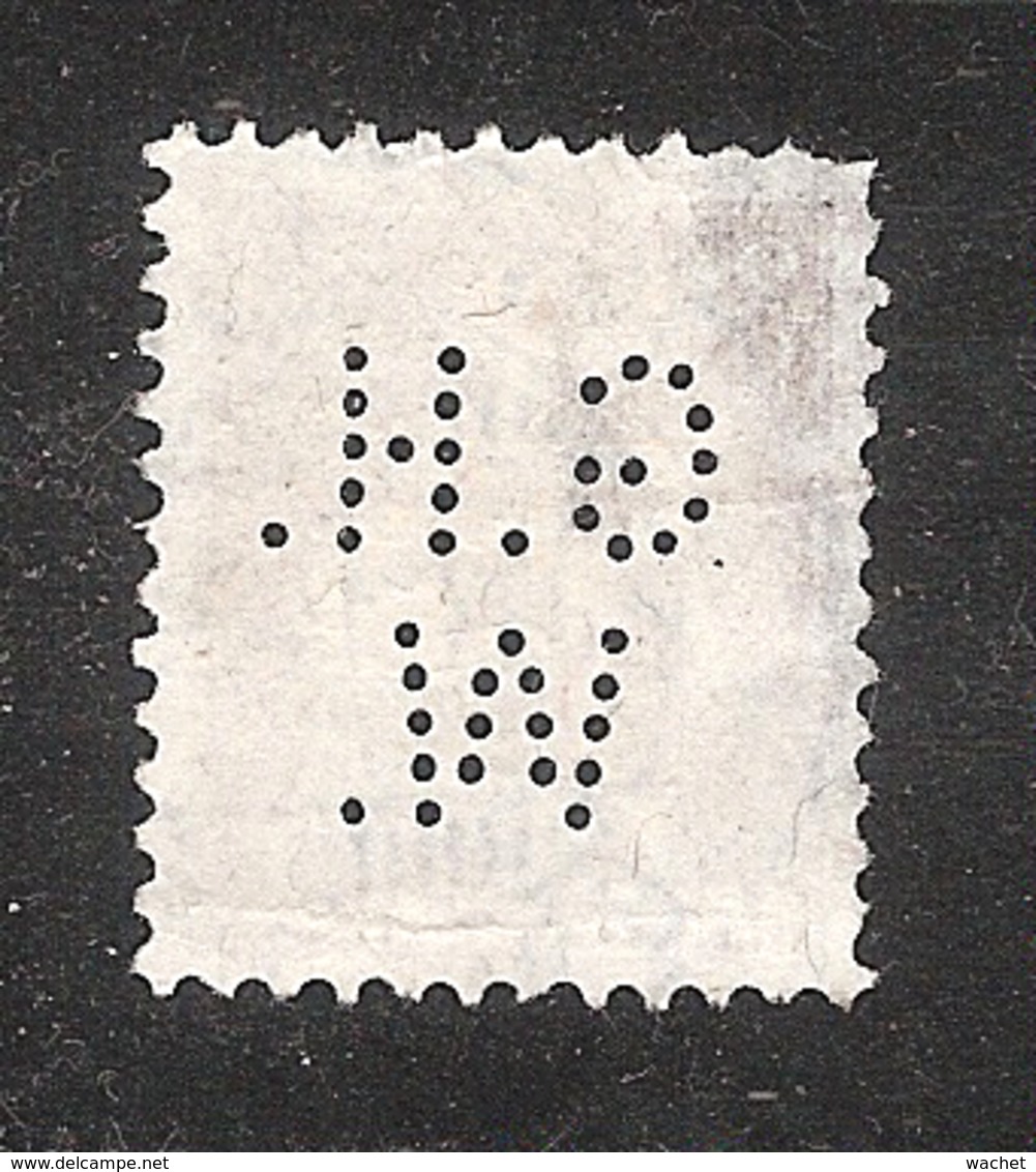 Perfin/perforé/lochung Switzerland No 100  1908-1933 - Hélvetie Assise Avec épée G.H.W.   Gebruder Huber Winterthur - Perforés