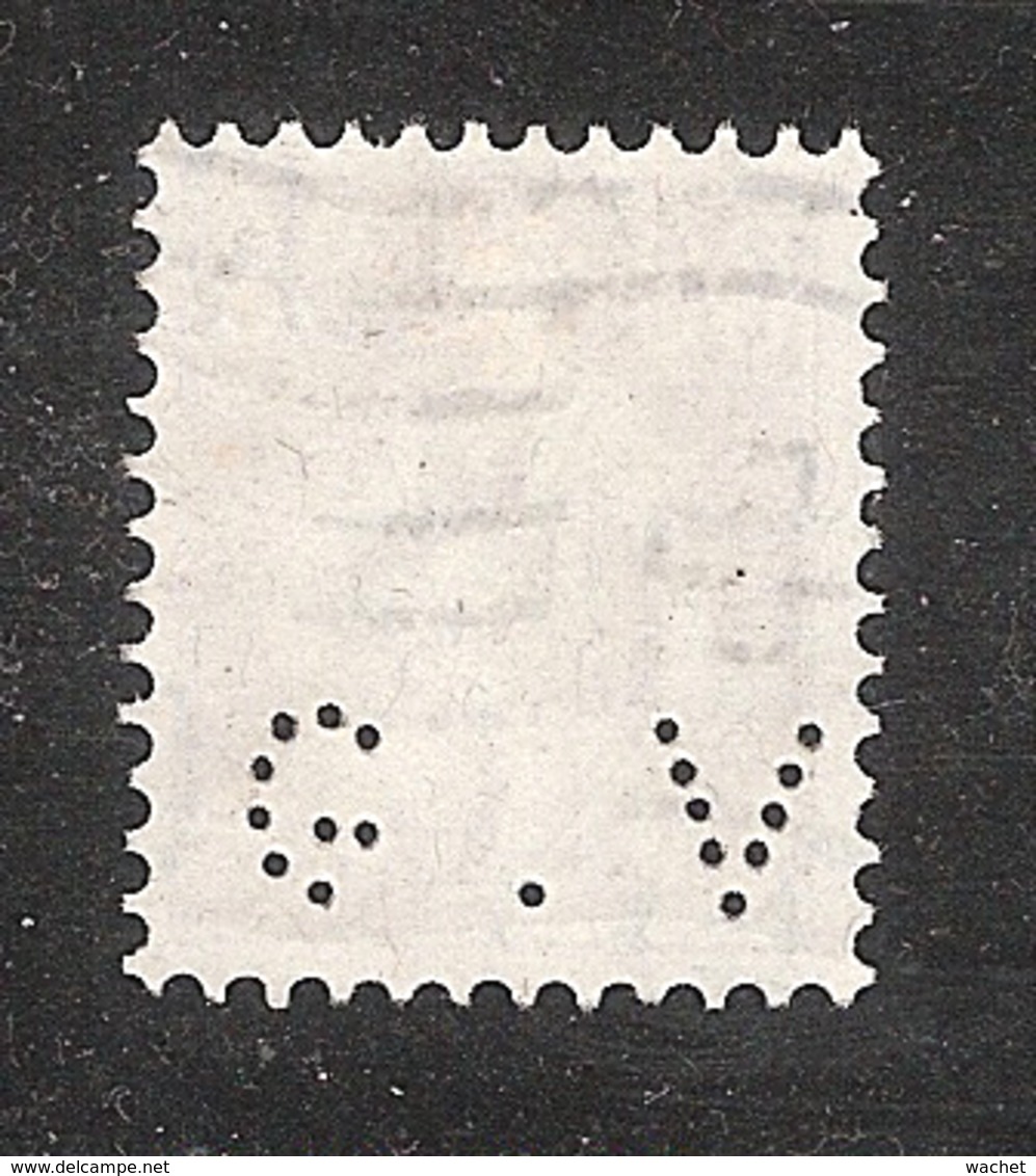 Perfin/perforé/lochung Switzerland No 100  1908-1933 - Hélvetie Assise Avec épée G.V  Gebrüder Volkar - Perforadas