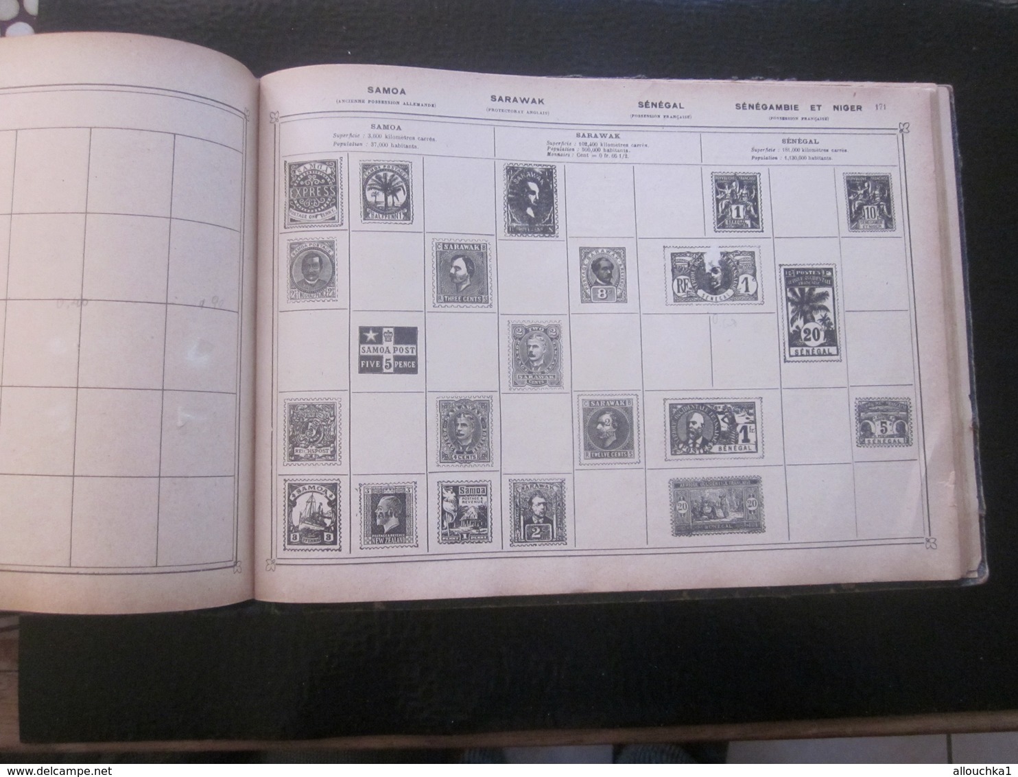 ILLUSTRATED ALBUM of STAMPS POST WORLD A to Z +A few STAMPS--ALBUM ILLUSTRE TIMBRES POSTE MONDE ENTIER+Quelques TIMBRES