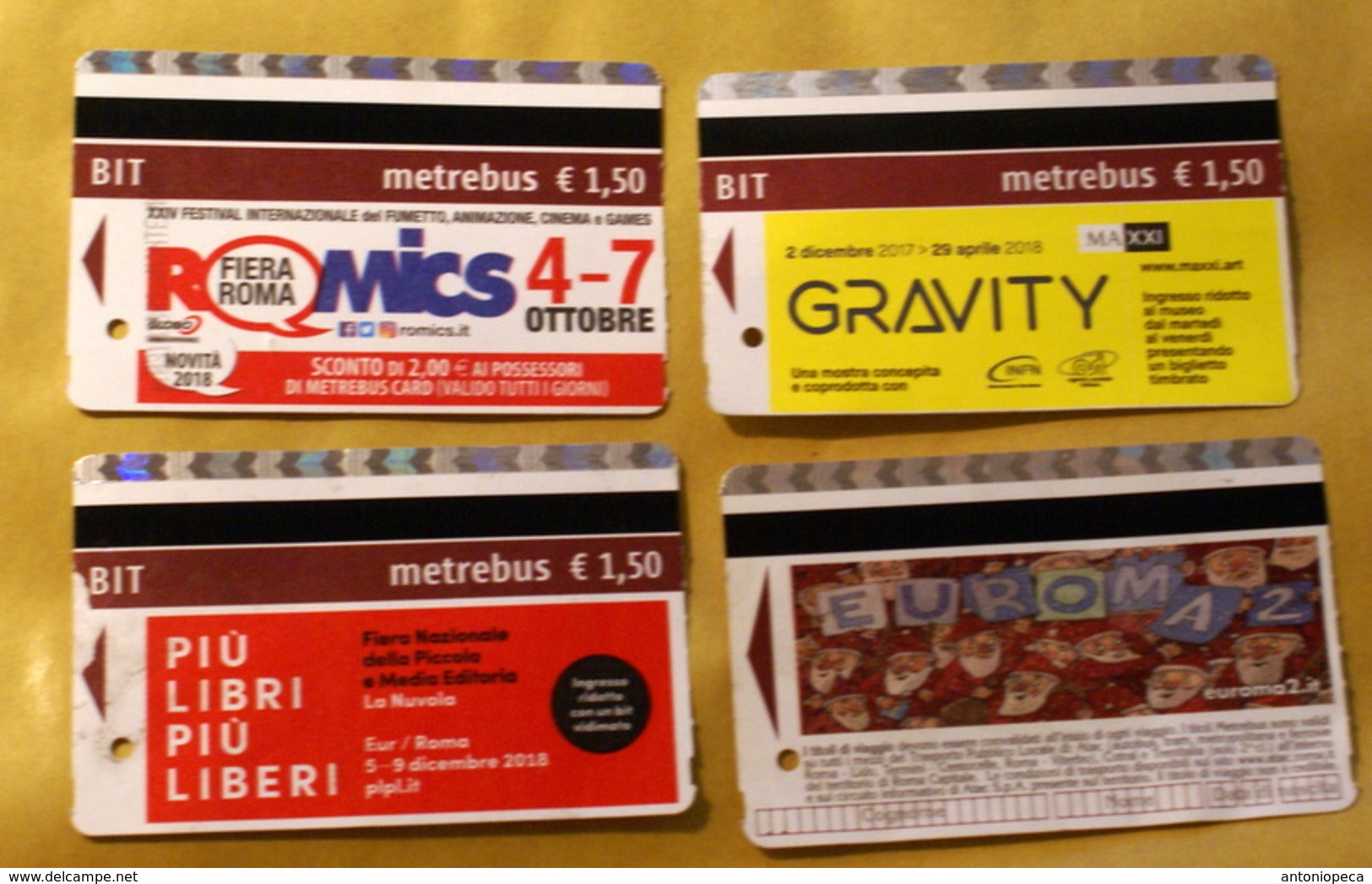 ITALIA 2018, 4 ROME METRO TICKETS - Europa