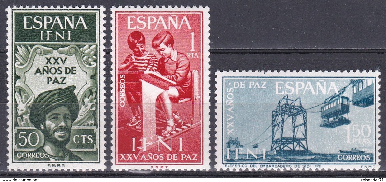 Spanien Espana Ifni 1965 Geschichte History Bürgerkrieg Civil War Seilbahn Ropeway Tram Sidi Ifni, Mi. 238-0 ** - Ifni