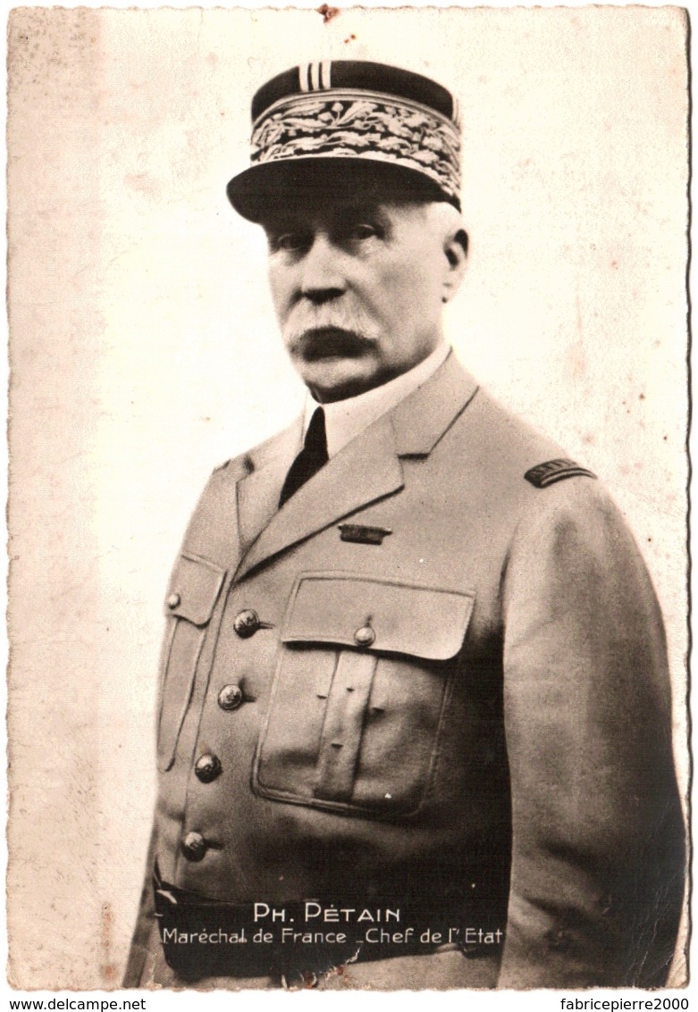 CPSM Le Maréchal PETAIN, Maréchal De France, Chef De L'Etat Français. Deuxième Guerre Mondiale WW2 - Politicians & Soldiers