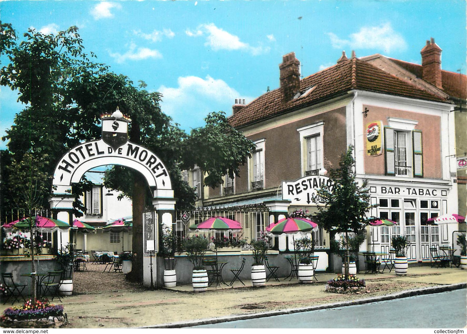 / CPSM FRANCE 77 "Morey Sur Loing, Hôtel Restaurant De Moret" - Moret Sur Loing