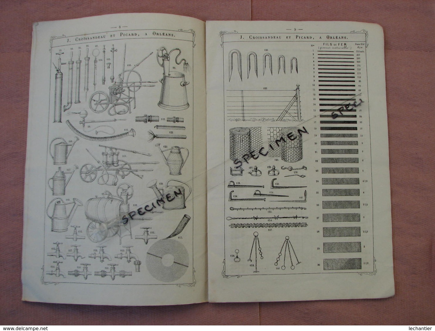 Orleans 1877 Pompes, Outils Et Meubles De Jardins,magnifique Catalogue 20 Pages Timbre D'expedition 5 Ct - Agriculture