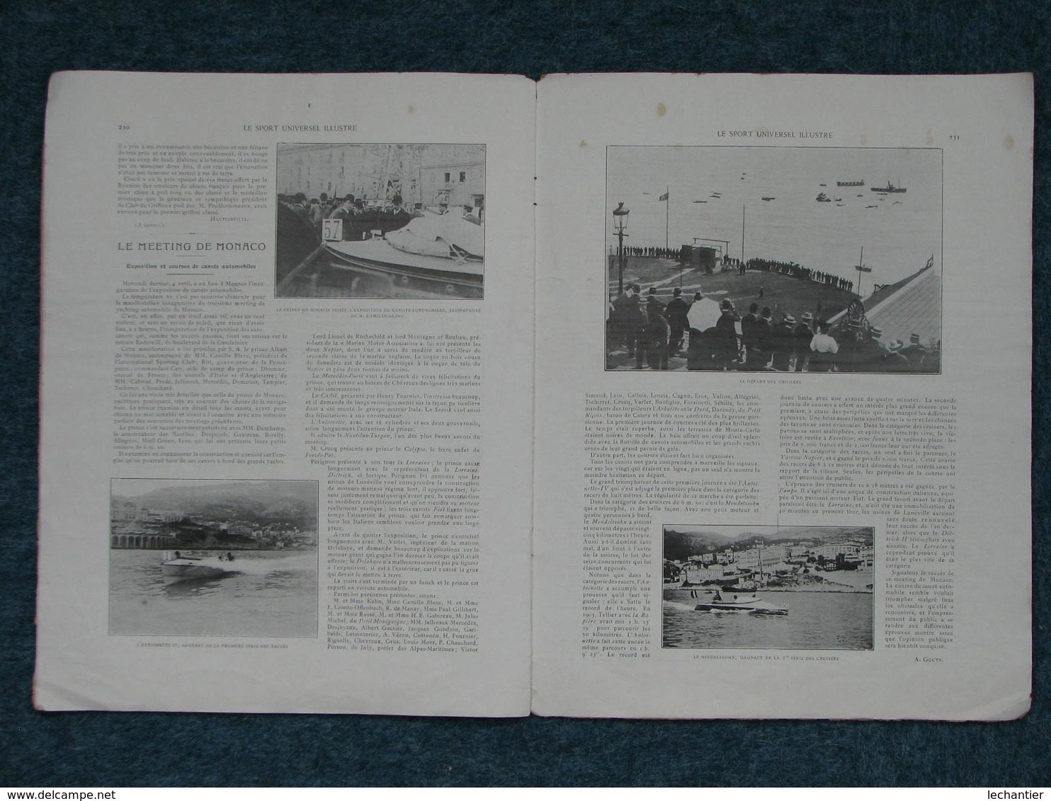 Le Sport Universel Illustré 1904-1906 Chevaux,Voile,Chiens,Canots automobiles à Monaco -Droleries sportves