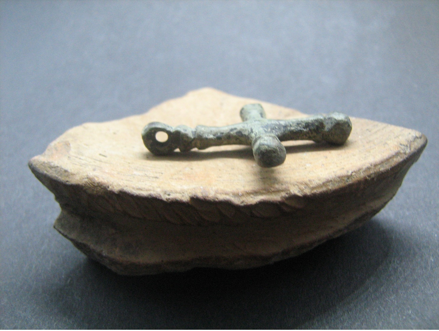 Medieval Europe. Bronze Cross 9-12 Century - Archaeology