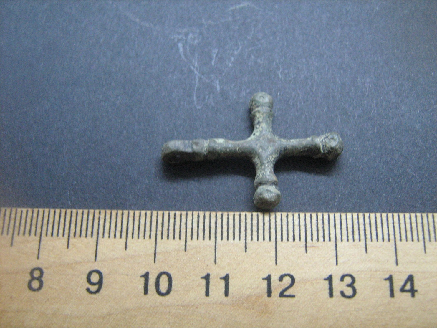 Medieval Europe. Bronze Cross 9-12 Century - Archaeology