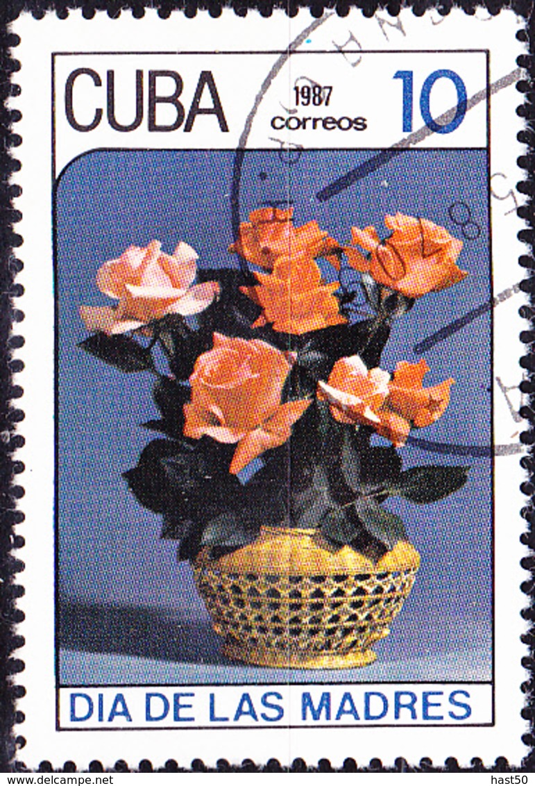 Kuba Cuba - Rosen (Mi.Nr.: 3095) 1987 - Gest Used Obl - Used Stamps