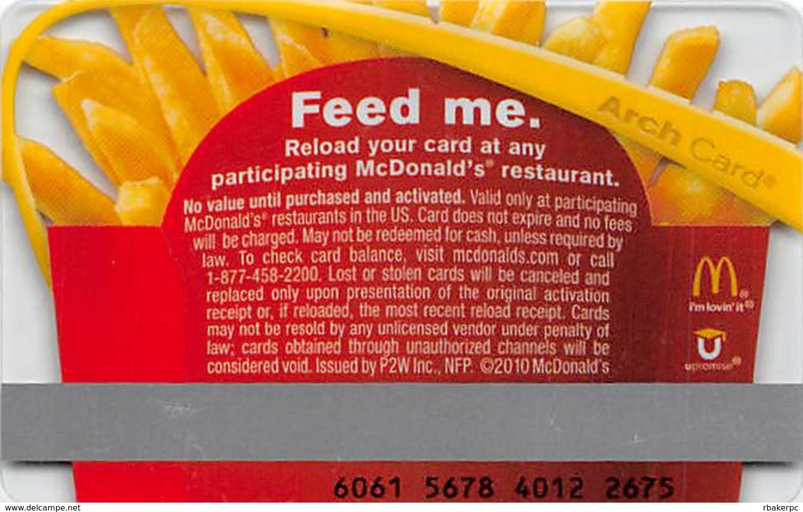 McDonalds Gift Card Copyright 2010 - Gift Cards