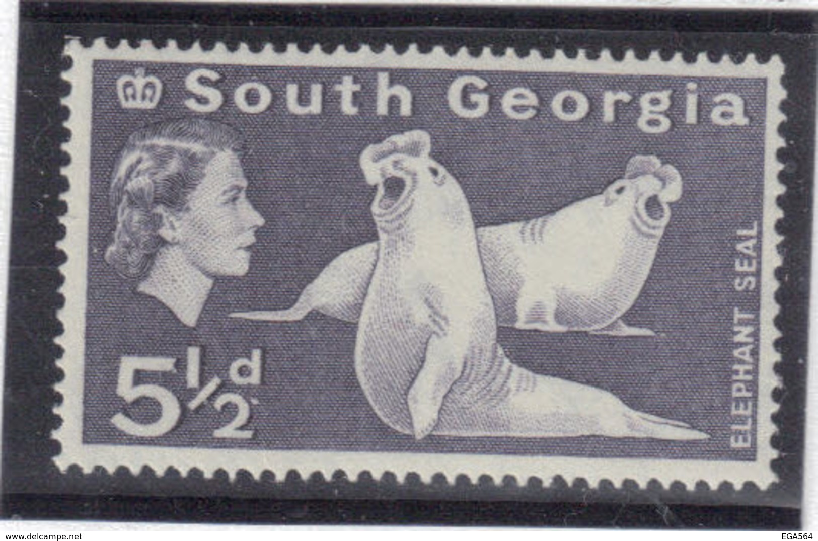 M10 - SOUTH GEORGIA - Yvert 15 ** MNH De 1963 - FAUNE - ELEPHANT De MER - - Georgia Del Sud