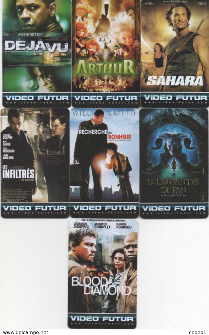 CARTE VIDEO FUTUR  LOT DE 7 CARTES  VOIR LE SCAN - Lots - Collections