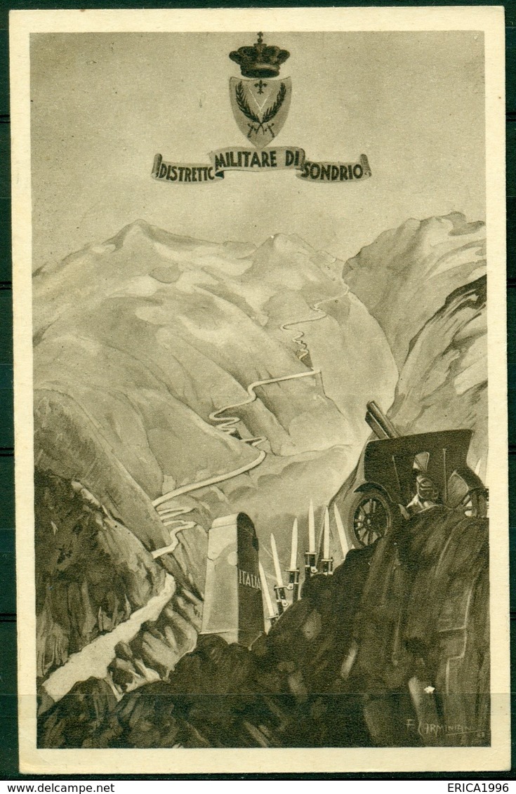 CARTOLINA - SONDRIO CV368 MILITARI Distretto Militare Di Sondrio, FP, Non Viaggiata, Ed. D'arte Boeri, Ottime Condizioni - Sondrio