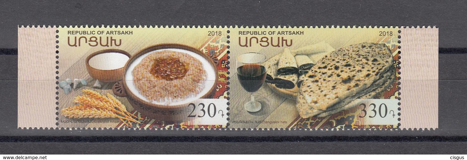 Karabakh Artsakh Armenia MNH** 2018 Gastronomy Mi 174-75 - Arménie