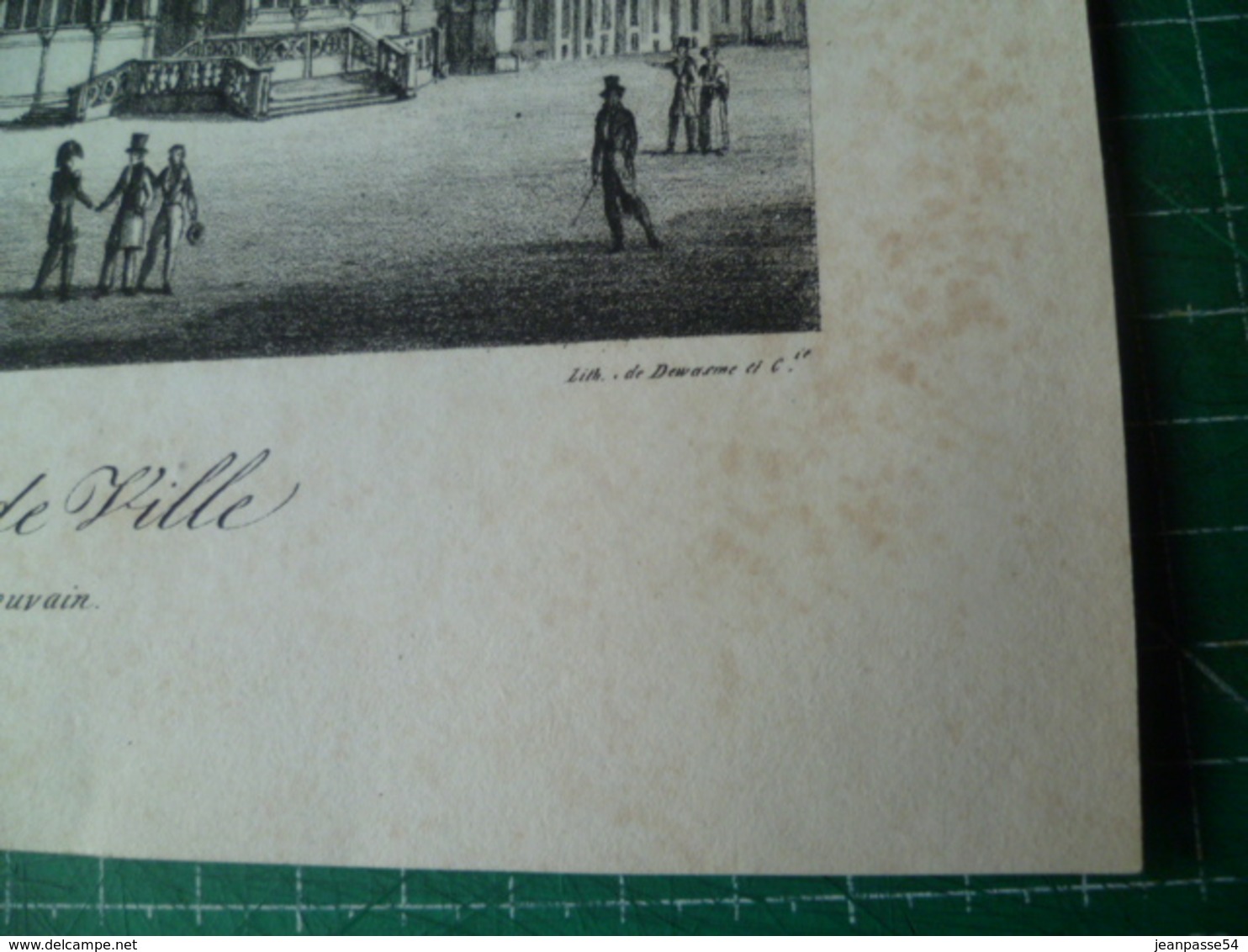 Hotel De Ville De Louvain. Lithographie Originale Du 19e Siècle ( Vers 1850 ). Leuven - Estampes & Gravures