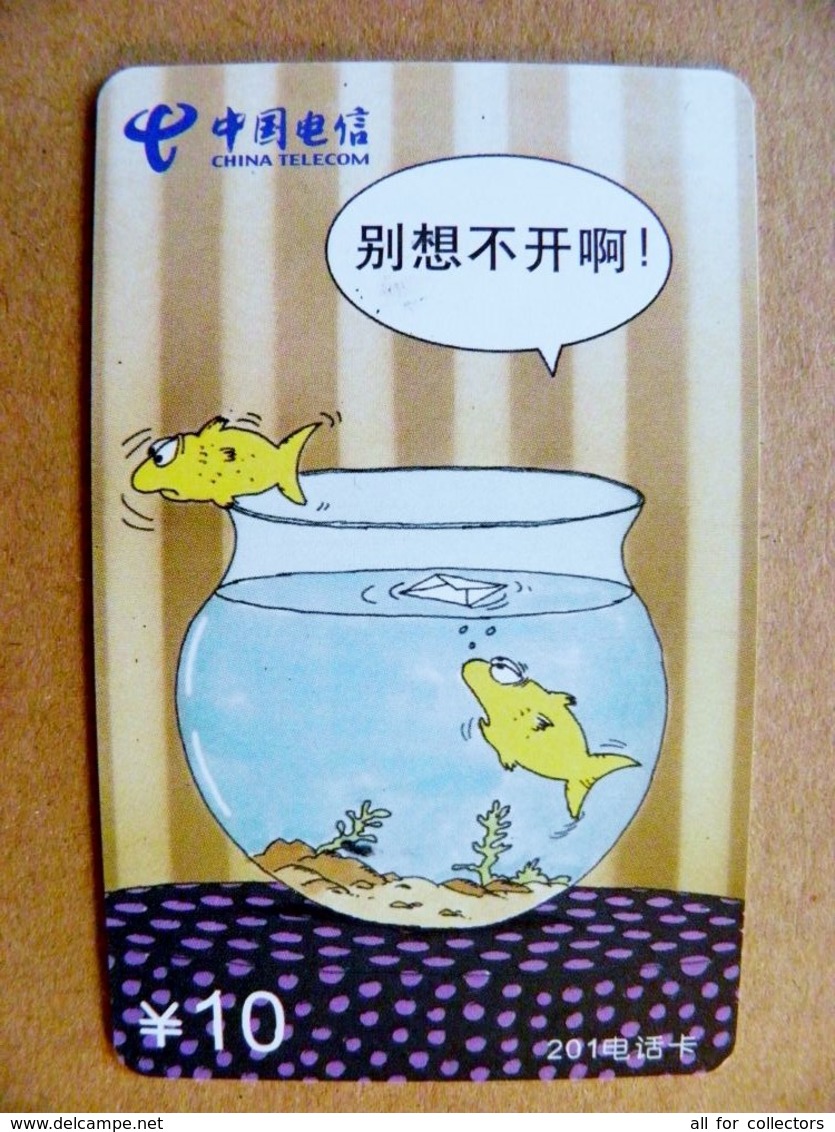 Phonecard Plastic Card From China Telecom Animal Aquarium Fishes Poissons 10y. - Chine