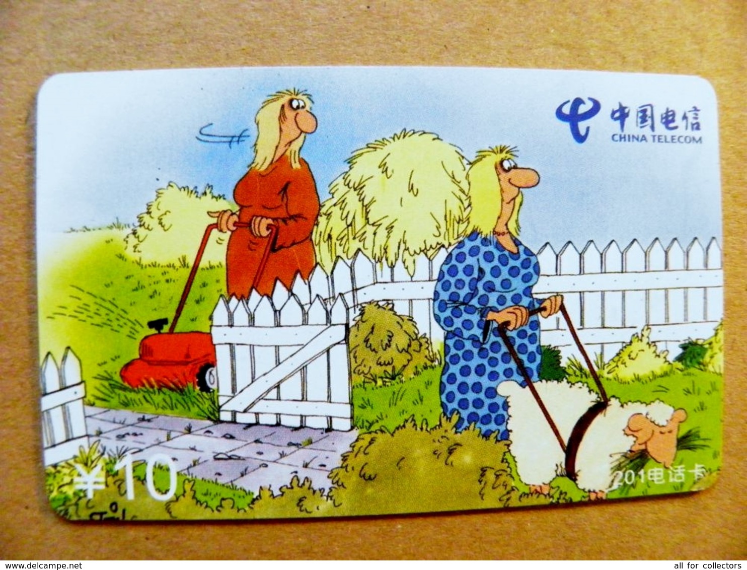 Phonecard Plastic Card From China Telecom Animal Sheep Comics 10y. - Chine