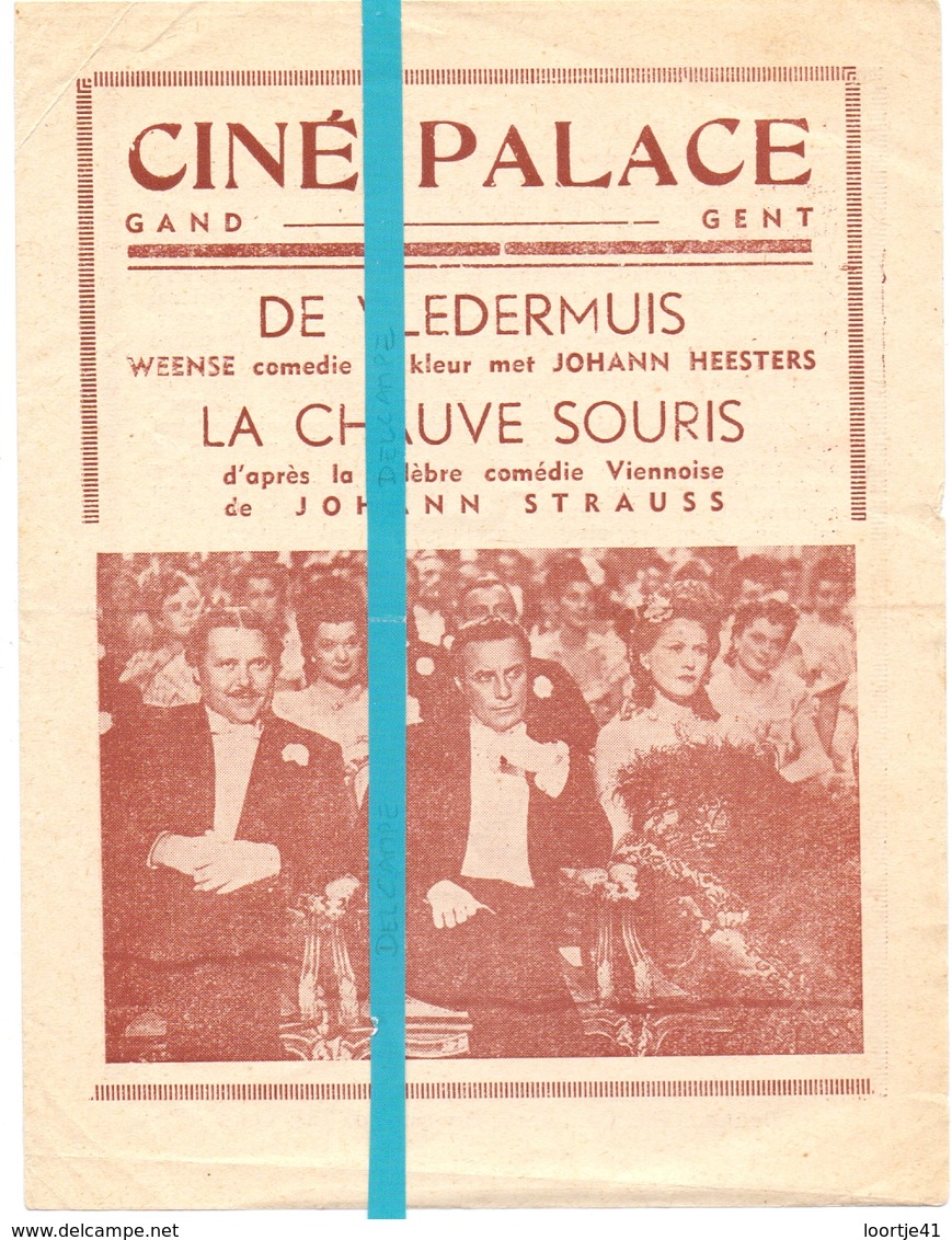 Ciné Cinema Bioscoop Pub Reclame Programma - Ciné Palace Gand Gent - De Vledermuis - Publicité Cinématographique