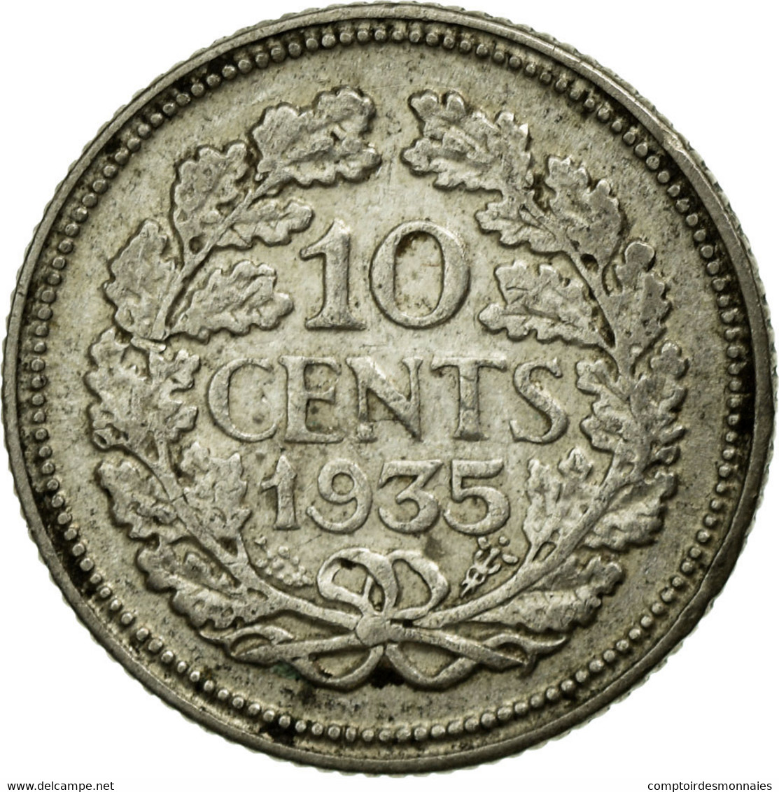Monnaie, Pays-Bas, Wilhelmina I, 10 Cents, 1935, TTB, Argent, KM:163 - 10 Cent