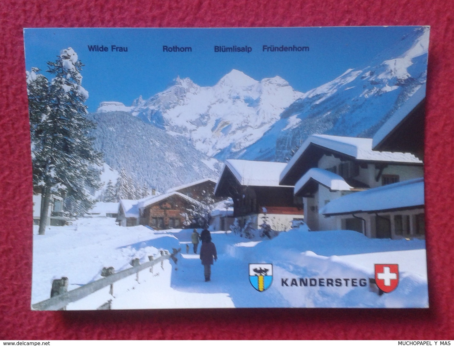 POSTAL POST CARD CARTE POSTALE SUIZA SUISSE SCHWEIZ SVIZZERA Switzerland KANDERSTEG BERNA BERNE SNOW NIEVE WITH STAMP - Berna