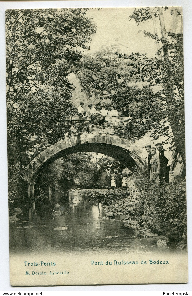 CPA - Carte Postale - Belgique - Trois Ponts - Pont Du Ruisseau De Bodeux - 1909  (SV6850) - Trois-Ponts