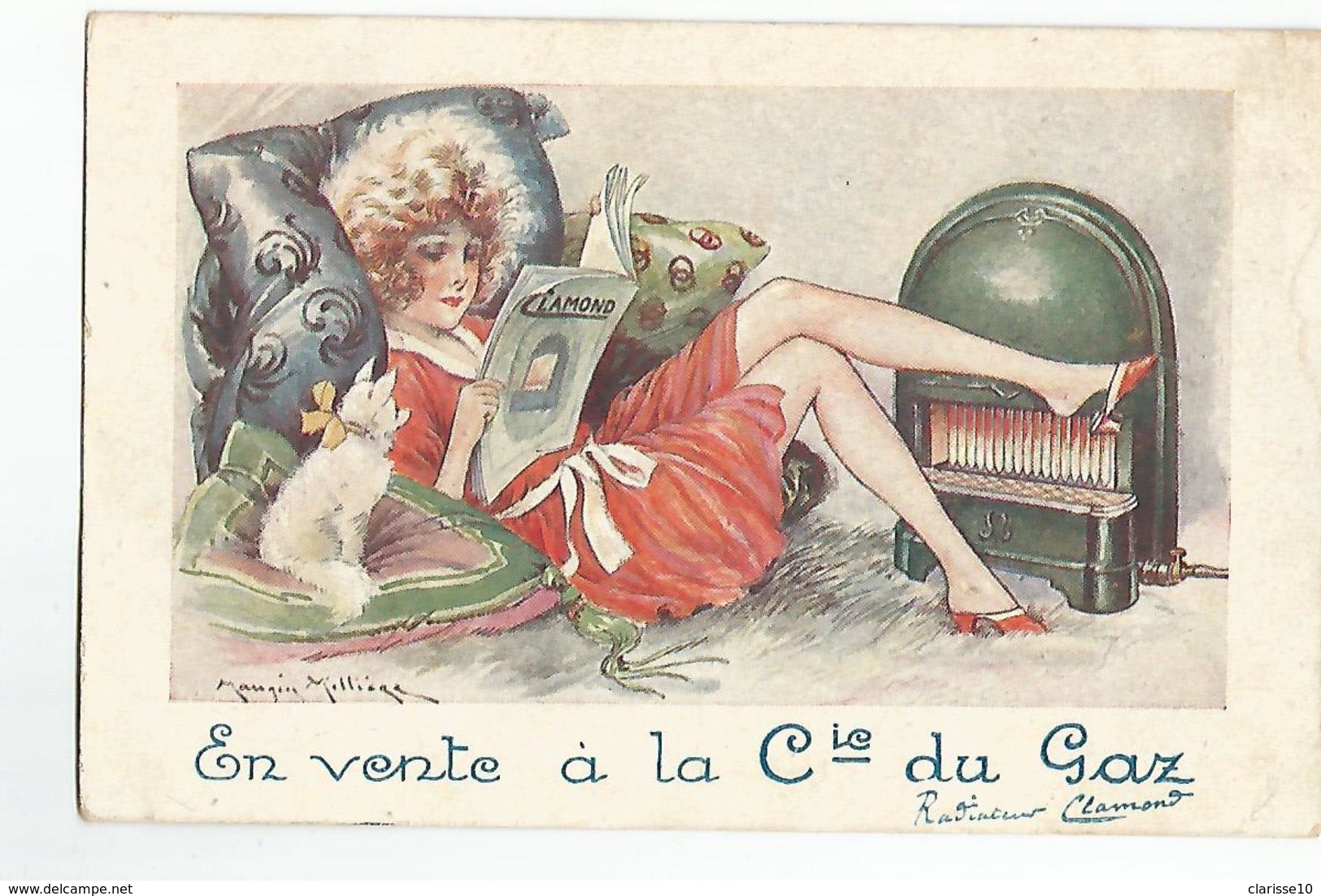 Publicité CPA Radiateur Clamond Cie Du Gaz - Pubblicitari